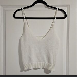 Elegant White Knit Women's Top Made In Italy